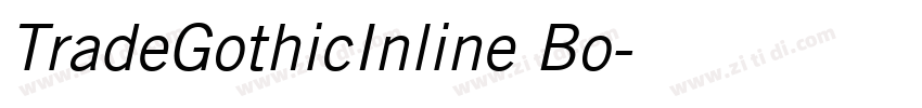 TradeGothicInline Bo字体转换